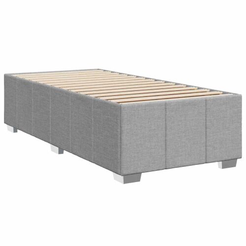 Boxspring krevet s madracem Svjetlosiva 80 x 200 cm Tkanina - Svjetlosiva 80 x 200 cm Prošiveno gumbima Cijena