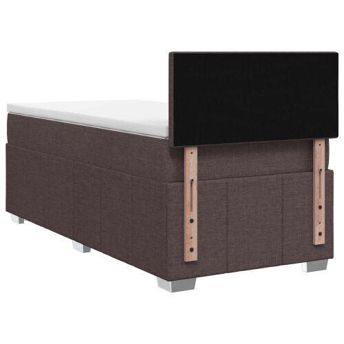 Boxspring krevet s madracem Tamno smeđa 90 x 200 cm Tkanina - Tamno smeđa 90 x 200 cm Prošiveno gumbima Cijena