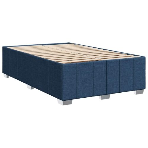 Boxspring krevet s madracem Plava 120 x 200 cm Tkanina - Plava 120 x 200 cm Prošiveno gumbima Cijena