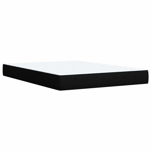 Boxspring krevet s madracem Crna 140 x 190 cm Tkanina - Crna 140 x 190 cm Prošiveno gumbima Cijena