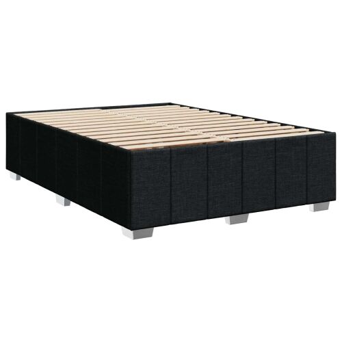 Boxspring krevet s madracem Crna 140 x 190 cm Tkanina - Crna 140 x 190 cm Prošiveno gumbima Cijena