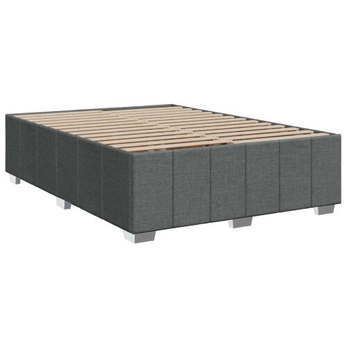 Boxspring krevet s madracem Tamnosiva 160 x 200 cm Tkanina - Tamnosiva 160 x 200 cm Dizajn s rombovima Cijena