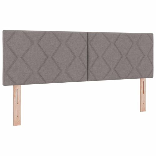 Boxspring krevet s madracem Sivosmeđa 160 x 200 cm Tkanina - Sivosmeđa 160 x 200 cm Dizajn s rombovima Cijena