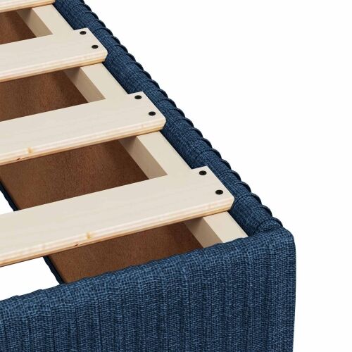 Boxspring krevet s madracem Plava 80 x 200 cm Tkanina - Plava 80 x 200 cm Dizajn s rombovima Cijena