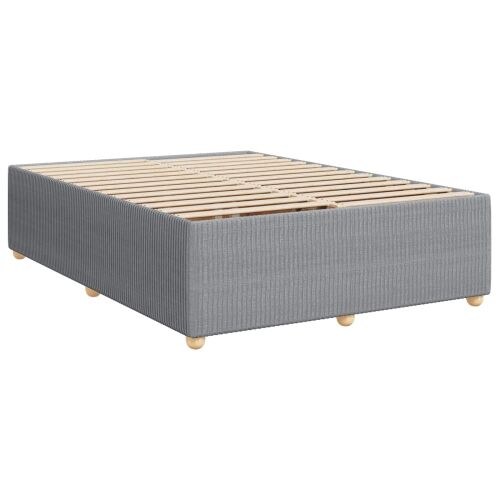 Boxspring krevet s madracem Svjetlosiva 140 x 200 cm Tkanina - Svjetlosiva 140 x 200 cm Dizajn s rombovima Cijena
