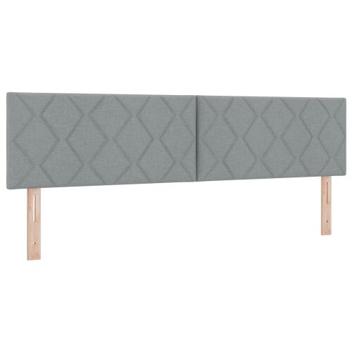 Boxspring krevet s madracem Svjetlosiva 180 x 200 cm Tkanina - Svjetlosiva 180 x 200 cm Dizajn s rombovima Cijena