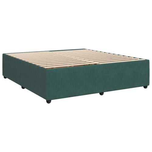 Boxspring krevet s madracem Tamnozelena 180 x 200 cm Baršun - Tamnozelena 180 x 200 cm Kristal s dugmadima Cijena