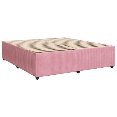 Boxspring krevet s madracem Ružičasta 180 x 200 cm Baršun - Ružičasta 180 x 200 cm Kristal s dugmadima Cijena