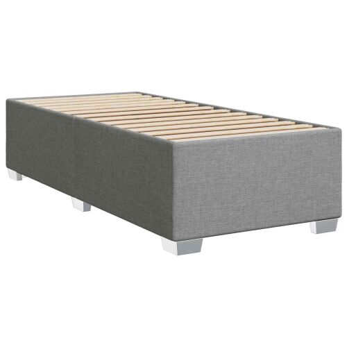 Krevet s box springom, madracem i LED-om Svjetlosiva Tkanina - Svjetlosiva 80 x 200 cm Prošiveno gumbima Cijena