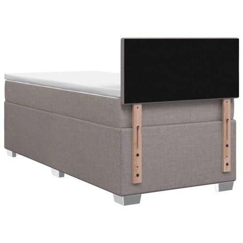 Krevet s box springom, madracem i LED-om Sivosmeđa 80 x 200 cm - Sivosmeđa 80 x 200 cm Prošiveno gumbima Cijena