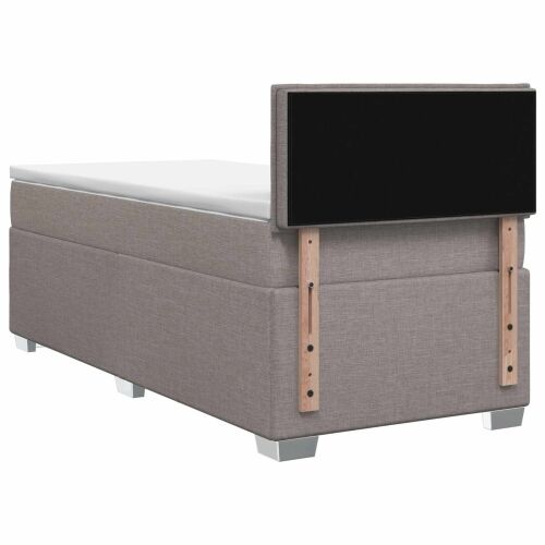 Krevet s box springom, madracem i LED-om Sivosmeđa 90 x 190 cm - Sivosmeđa 90 x 190 cm Dizajn s rombovima Cijena