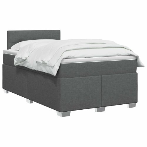 Krevet s box springom, madracem i LED-om Tamnosiva 120 x 190 cm - Tamnosiva 120 x 190 cm Prošiveno gumbima Cijena