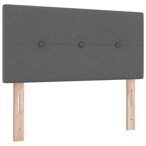 Krevet s box springom, madracem i LED-om Tamnosiva 120 x 200 cm - Tamnosiva 120 x 200 cm Prošiveno gumbima Cijena