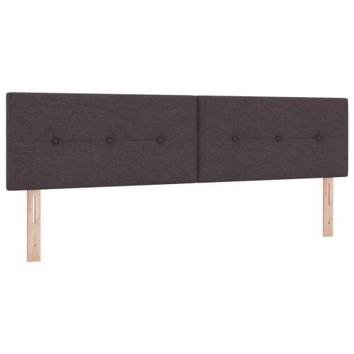Krevet s box springom, madracem i LED-om Tamno smeđa Tkanina - Tamno smeđa 180 x 200 cm Prošiveno gumbima Cijena