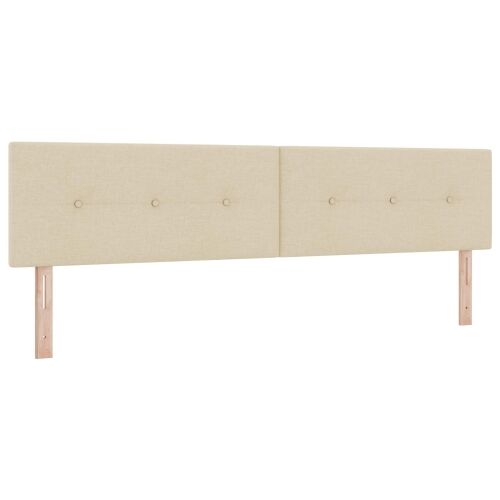 Krevet s box springom, madracem i LED-om Krem 200 x 200 cm - Krem 200 x 200 cm Prošiveno gumbima Cijena