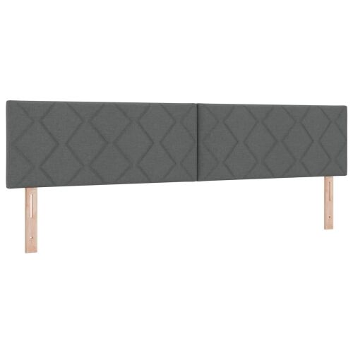 Krevet s box springom, madracem i LED-om Tamnosiva 200 x 200 cm - Tamnosiva 200 x 200 cm Dizajn s rombovima Cijena