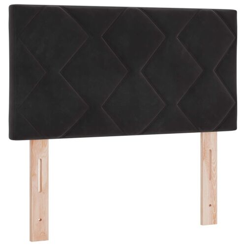 Krevet s box springom, madracem i LED-om Crna 80 x 200 cm - Crna 80 x 200 cm Dizajn s rombovima Cijena