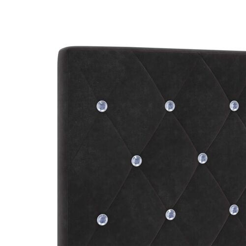 Krevet s box springom, madracem i LED-om Crna 160 x 200 cm - Crna 160 x 200 cm Kristal s dugmadima Cijena
