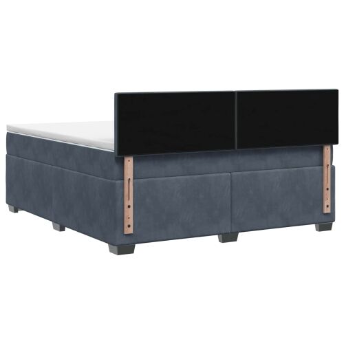 Krevet s box springom, madracem i LED-om Tamnosiva 180 x 200 cm - Tamnosiva 180 x 200 cm Kristal s dugmadima Cijena