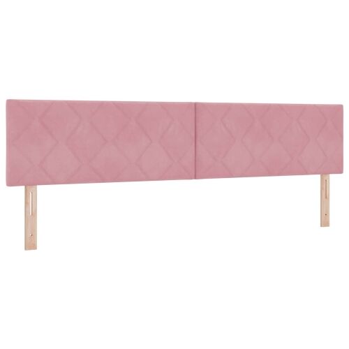 Krevet s box springom, madracem i LED-om Ružičasta 200 x 200 cm - Ružičasta 200 x 200 cm Dizajn s rombovima Cijena