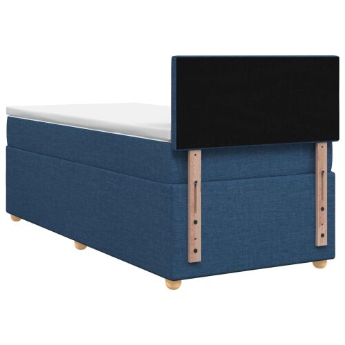 Boxspring krevet s madracem Plava 80 x 200 cm Tkanina - Plava 80 x 200 cm Dizajn s rombovima Cijena