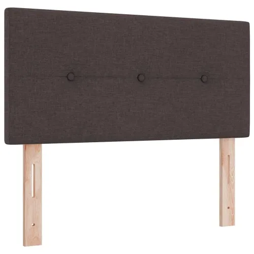 Boxspring krevet s madracem Tamno smeđa 90 x 200 cm Tkanina - Tamno smeđa 90 x 200 cm Prošiveno gumbima Cijena