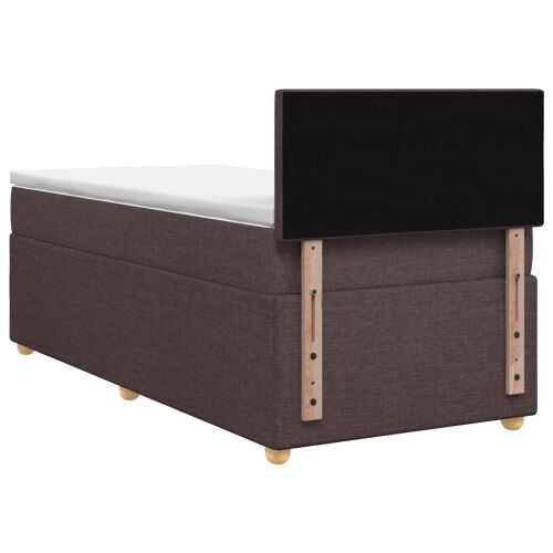 Boxspring krevet s madracem Tamno smeđa 90 x 200 cm Tkanina - Tamno smeđa 90 x 200 cm Prošiveno gumbima Cijena