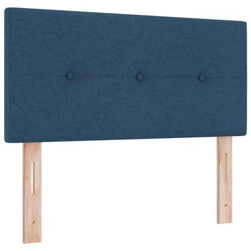 Boxspring krevet s madracem Plava 90 x 200 cm Tkanina - Plava 90 x 200 cm Prošiveno gumbima Cijena