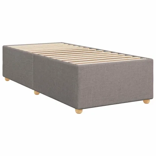 Boxspring krevet s madracem Sivosmeđa 100 x 200 cm Tkanina - Sivosmeđa 100 x 200 cm Dizajn s rombovima Cijena
