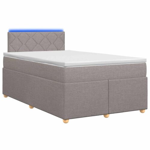 Boxspring krevet s madracem Sivosmeđa 120 x 190 cm Tkanina - Sivosmeđa 120 x 190 cm Dizajn s rombovima Cijena