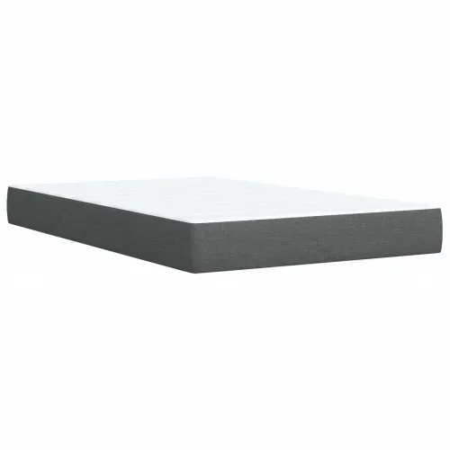 Boxspring krevet s madracem Tamnosiva 120 x 200 cm Tkanina - Tamnosiva 120 x 200 cm Prošiveno gumbima Cijena