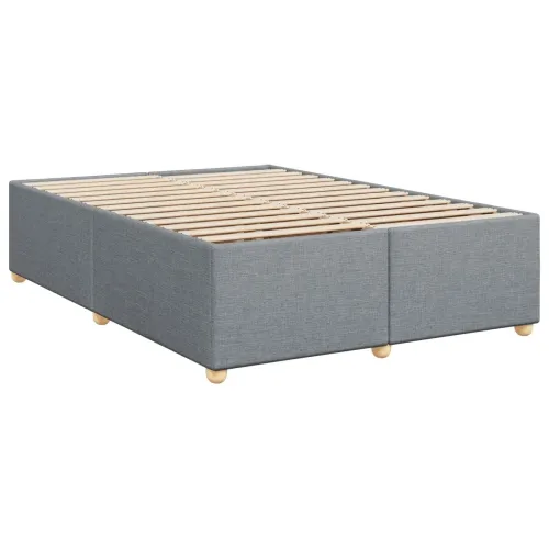 Boxspring krevet s madracem Svjetlosiva 160 x 200 cm Tkanina - Svjetlosiva 160 x 200 cm Dizajn s rombovima Cijena