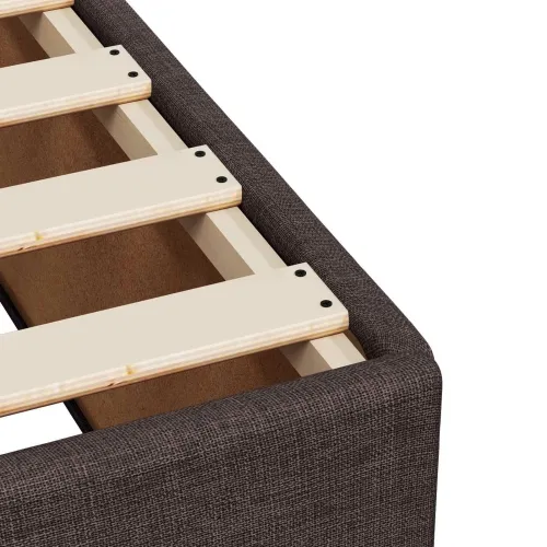 Boxspring krevet s madracem Tamno smeđa 160 x 200 cm Tkanina - Tamno smeđa 160 x 200 cm Dizajn s rombovima Cijena