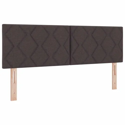 Boxspring krevet s madracem Tamno smeđa 160 x 200 cm Tkanina - Tamno smeđa 160 x 200 cm Dizajn s rombovima Cijena