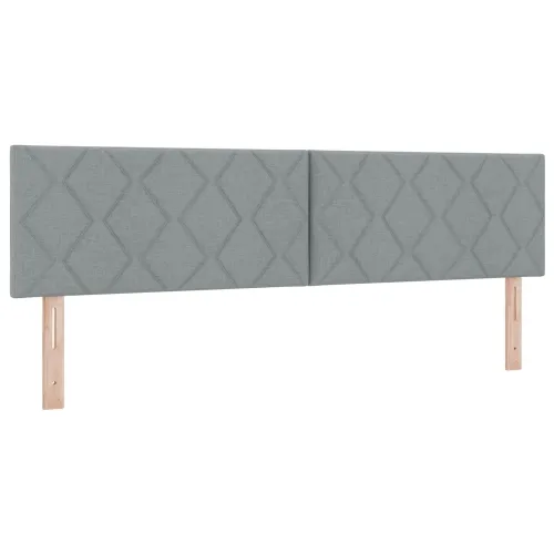 Boxspring krevet s madracem Svjetlosiva 180 x 200 cm Tkanina - Svjetlosiva 180 x 200 cm Dizajn s rombovima Cijena