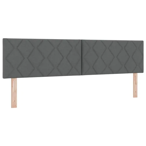 Boxspring krevet s madracem Tamnosiva 180 x 200 cm Tkanina - Tamnosiva 180 x 200 cm Dizajn s rombovima Cijena