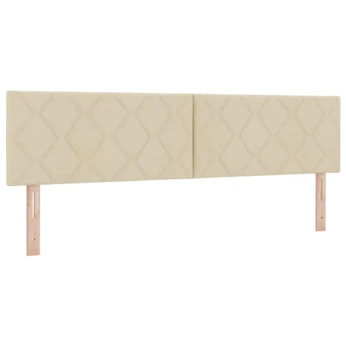 Boxspring krevet s madracem Krem 180 x 200 cm Tkanina - Krem 180 x 200 cm Dizajn s rombovima Cijena