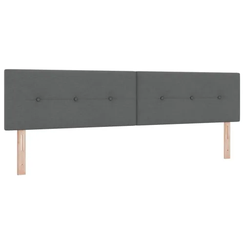 Boxspring krevet s madracem Tamnosiva 200 x 200 cm Tkanina - Tamnosiva 200 x 200 cm Prošiveno gumbima Cijena