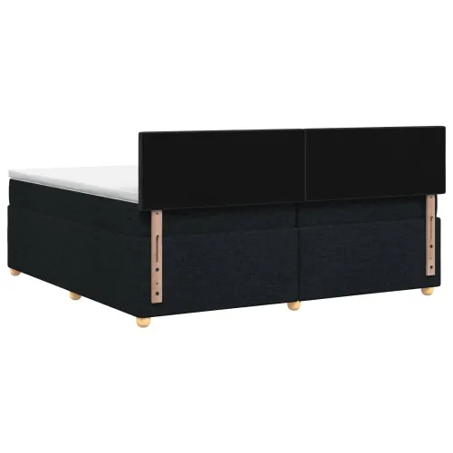 Boxspring krevet s madracem Crna 200 x 200 cm Tkanina - Crna 200 x 200 cm Prošiveno gumbima Cijena