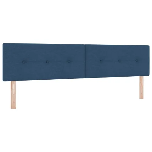 Boxspring krevet s madracem Plava 200 x 200 cm Tkanina - Plava 200 x 200 cm Prošiveno gumbima Cijena