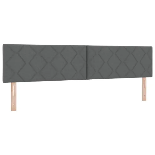 Boxspring krevet s madracem Tamnosiva 200 x 200 cm Tkanina - Tamnosiva 200 x 200 cm Dizajn s rombovima Cijena