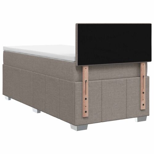 Boxspring krevet s madracem Sivosmeđa 100 x 200 cm Tkanina - Sivosmeđa 100 x 200 cm Dizajn s rombovima Cijena