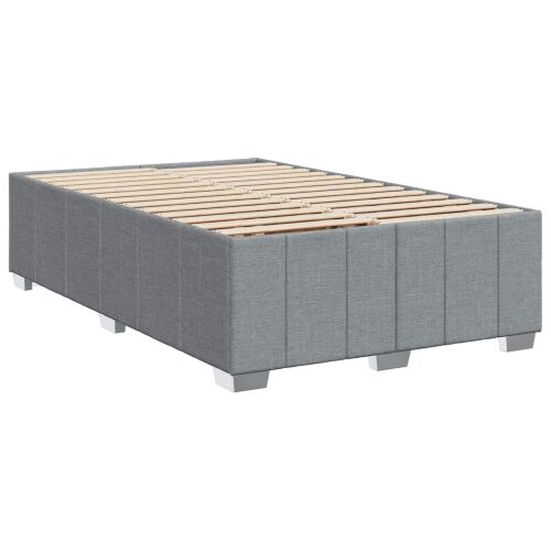 Boxspring krevet s madracem Svjetlosiva 120 x 190 cm Tkanina - Svjetlosiva 120 x 190 cm Prošiveno gumbima Cijena