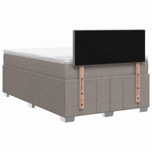 Boxspring krevet s madracem Sivosmeđa 120 x 190 cm Tkanina - Sivosmeđa 120 x 190 cm Dizajn s rombovima Cijena
