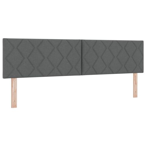 Boxspring krevet s madracem Tamnosiva 180 x 200 cm Tkanina - Tamnosiva 180 x 200 cm Dizajn s rombovima Cijena