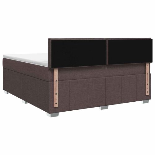 Boxspring krevet s madracem Tamno smeđa 180 x 200 cm Tkanina - Tamno smeđa 180 x 200 cm Dizajn s rombovima Cijena