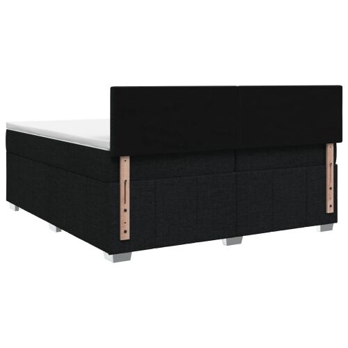 Boxspring krevet s madracem Crna 200 x 200 cm Tkanina - Crna 200 x 200 cm Prošiveno gumbima Cijena