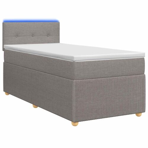 Boxspring krevet s madracem Sivosmeđa 80 x 200 cm Tkanina - Sivosmeđa 80 x 200 cm Prošiveno gumbima Cijena