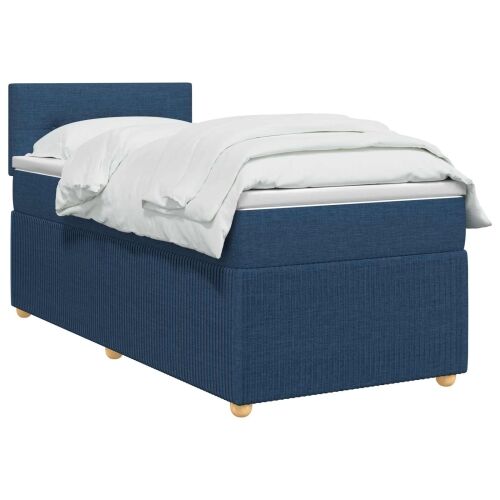 Boxspring krevet s madracem Plava 80 x 200 cm Tkanina - Plava 80 x 200 cm Prošiveno gumbima Cijena