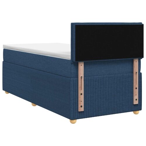 Boxspring krevet s madracem Plava 80 x 200 cm Tkanina - Plava 80 x 200 cm Dizajn s rombovima Cijena